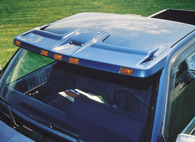 Fiberglass Lighted Cab Visor 81-93 Dodge Ram